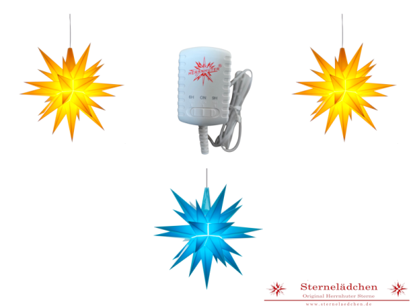 Sterne-Set A1e gelb/blau/gelb